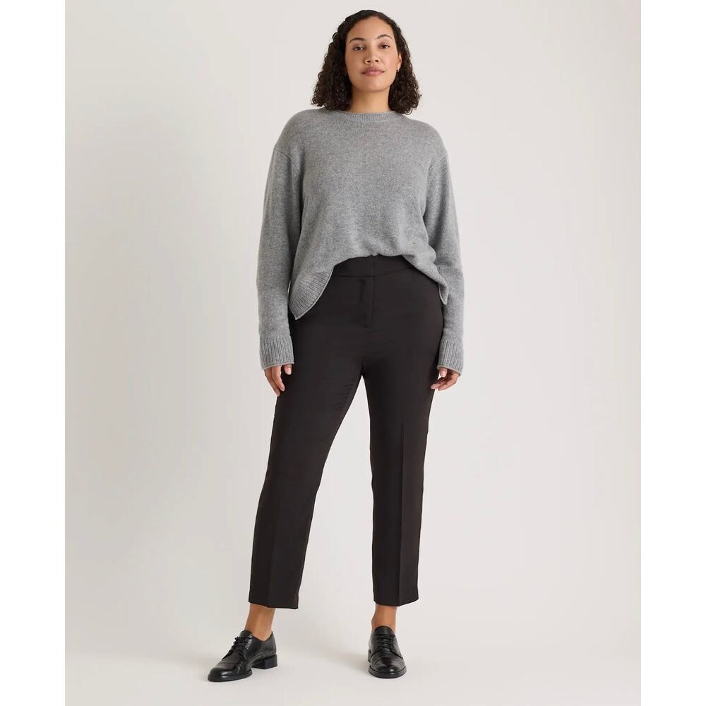 Quince Stretch Crepe Ankle Pants Black Size 4